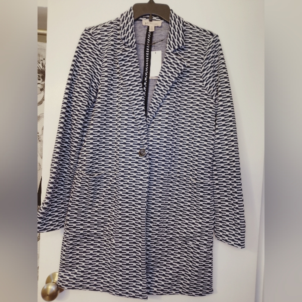 Philosophy Black and White Patterned Blazer